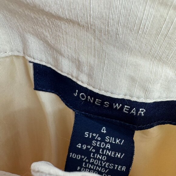 Joneswear Womens Wide Leg Pants Size 4 Silk Linen Vintage Y2K Career Work - Picture 4 of 7